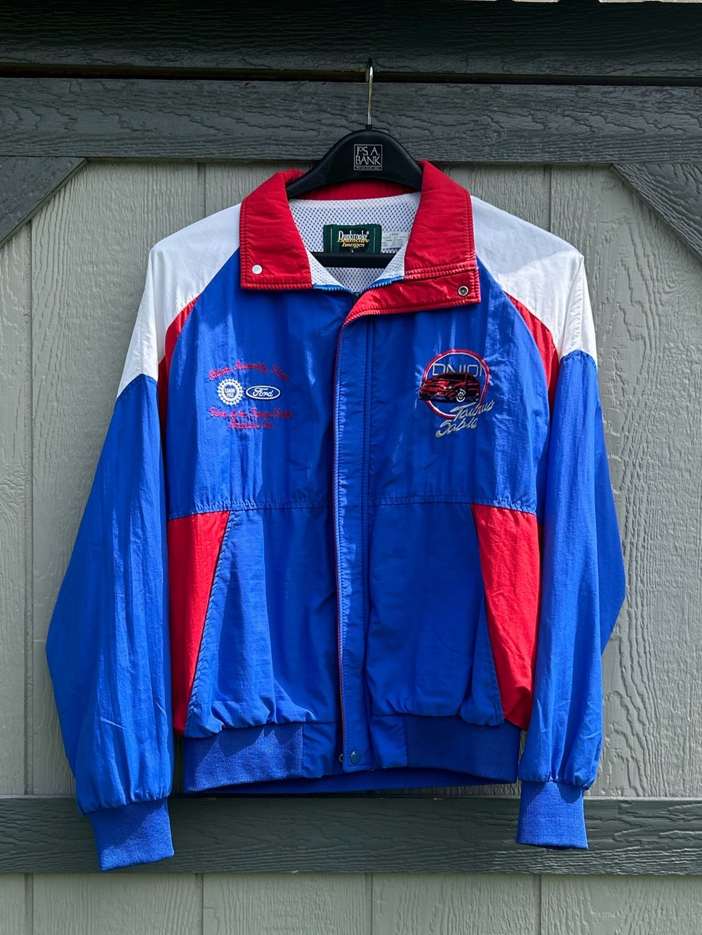 Vintage 90s Dunbrooke Ford DN101 Embroidered Racing Jacket NASCAR Style